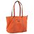 Borsa Tote PRADA in nylon e pelle arancione argento Auth gh1423