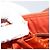 Borsa Tote PRADA in nylon e pelle arancione argento Auth gh1423 - vista 12