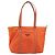 Borsa Tote PRADA in nylon e pelle arancione argento Auth gh1423 - vista 13