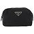 Pochette Prada in nylon e pelle nera Auth bs31960 Nero - vista 13