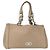 Borsa tote in pelle beige argento Salvatore Ferragamo Auth ka939