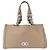 Borsa tote in pelle beige argento Salvatore Ferragamo Auth ka939 - vista 13