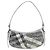 Borsa a Spalla Burberry Nova Check PVC Argento Auth 156475 - vista 2