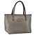 Borsa a mano in pelle Gancini Salvatore Ferragamo Argento Auth BA9175