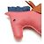 Charm per borsa Hermès Rodeo MM Agneau Milo Rosa - vista 3