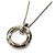 Tiffany T Tiffany & Co. 18K Gold T-One Circle Pendant Chain Necklace Silvery