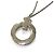 Tiffany T Tiffany & Co. 18K Gold T-One Circle Pendant Chain Necklace Silvery - view 6