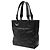 Chanel Schwarze Kleine Gesteppte Beschichtete Canvas Paris Biarritz Tote - Ansicht 2