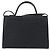 Vintage Handtasche Bally aus gestepptem Leder Marineblau - Ansicht 2