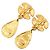 Orecchini vintage Chanel Coco Mark Gripoir Swing Blu D'oro - vista 2