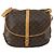 Borsa Saumur Louis Vuitton in tela Monogram 35 Marrone - vista 2