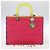 Christian Dior Borsa Lady Dior Canage in pelle 2 in 1 rosa argento Auth 157405SAM - vista 12