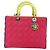 Christian Dior Borsa Lady Dior Canage in pelle 2 in 1 rosa argento Auth 157405SAM - vista 13