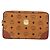 MCM Logogram Vicetos Clutch Bag de Cuero PVC Marrón Dorado Auth 148568V - vista 13