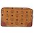 MCM Logogram Vicetos Clutch Bag de Cuero PVC Marrón Dorado Auth 148568V - vista 2