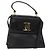 Borsa a mano Vala in pelle 2 in 1 nera e dorata Auth BA8780 di Salvatore Ferragamo Nero D'oro