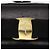 Borsa a mano Vala in pelle 2 in 1 nera e dorata Auth BA8780 di Salvatore Ferragamo Nero D'oro - vista 18