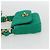 CHANEL Mini Matelassé 11 Borsa a Spalla Catena Tela Verde Oro CC Auth 158908SM D'oro - vista 3
