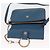 Chloé Borsa a Spalla Chloe Fay in Pelle Scamosciata Blu Oro Auth BA8910 D'oro - vista 10