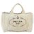 PRADA Canapa MM Borsa a mano in tela grigia oro Auth 151445 Marrone D'oro - vista 13