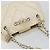 Borsa a spalla CHANEL in tela bianca con cucitura a V e CC argento Auth gh1368 Bianco - vista 6