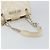Borsa a spalla CHANEL in tela bianca con cucitura a V e CC argento Auth gh1368 Bianco - vista 7
