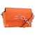 LOUIS VUITTON Taurillon Clemence Steamer Bolsa Cartera Usable Naranja Auth 156540