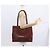 Bolsa Tote Vala de Couro Marrom e Ouro Auth BA8853 da Salvatore Ferragamo - vista 21