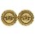 Vintage Gold Plated Clip Ohrringe von Chanel Coco Golden