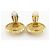 Vintage Gold Plated Clip Ohrringe von Chanel Coco Golden - Ansicht 5