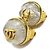 Chanel Vintage CC Bottone Rotondo Clip-On Metallo D'oro - vista 3