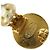 Chanel Vintage CC Bottone Rotondo Clip-On Metallo D'oro - vista 5