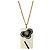 Pendente rettangolare Chanel Vintage CC in metallo e resina D'oro - vista 2