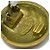 Chanel Vintage CC Round Clip-On Metal Small D'oro - vista 4
