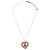 Pendente Cuore CC di Chanel in metallo e smalto Argento