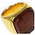 Chanel Vintage Square CC Ring Resin Golden - view 3