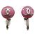 Orecchini a clip Chanel CC Round in smalto e metallo Rosa