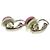 Orecchini a clip Chanel CC Round in smalto e metallo Rosa - vista 2