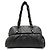 Borsa a spalla in pelle grigio scuro Chanel - Anni 2000 Bordò
