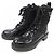 Prada 3LF7 gebürstete Lederstiefel Schwarz - Ansicht 3