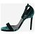 Saint Laurent Sandali con tacco in velluto verde scuro - taglia EU 36,5