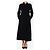 Autre Marque Schwarzes Cordhemdkleid mit Gürtel - Größe UK 8