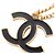 Collana pendente in smalto nero e oro placcato CC di Chanel - vista 3