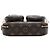 Borsa utility Louis Vuitton in monogramma marrone - vista 3