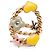 Louis Vuitton Gold Plated und Emaille Sweet Monogram Ring Golden