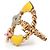 Louis Vuitton Gold Plated und Emaille Sweet Monogram Ring Golden - Ansicht 2