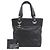 Chanel Paris-Biarritz PM Handtasche aus schwarzem beschichtetem Canvas