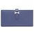 Cartera larga Hermès Béarn Soufflet en Epsom Azul