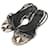 Céline Flache Python-Leder-Sandalen von Celine Schwarz Beige  - Ansicht 1