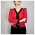 Mila Shön Vintage Mila Schon geprägte Jacke Schwarz Rot - Ansicht 4